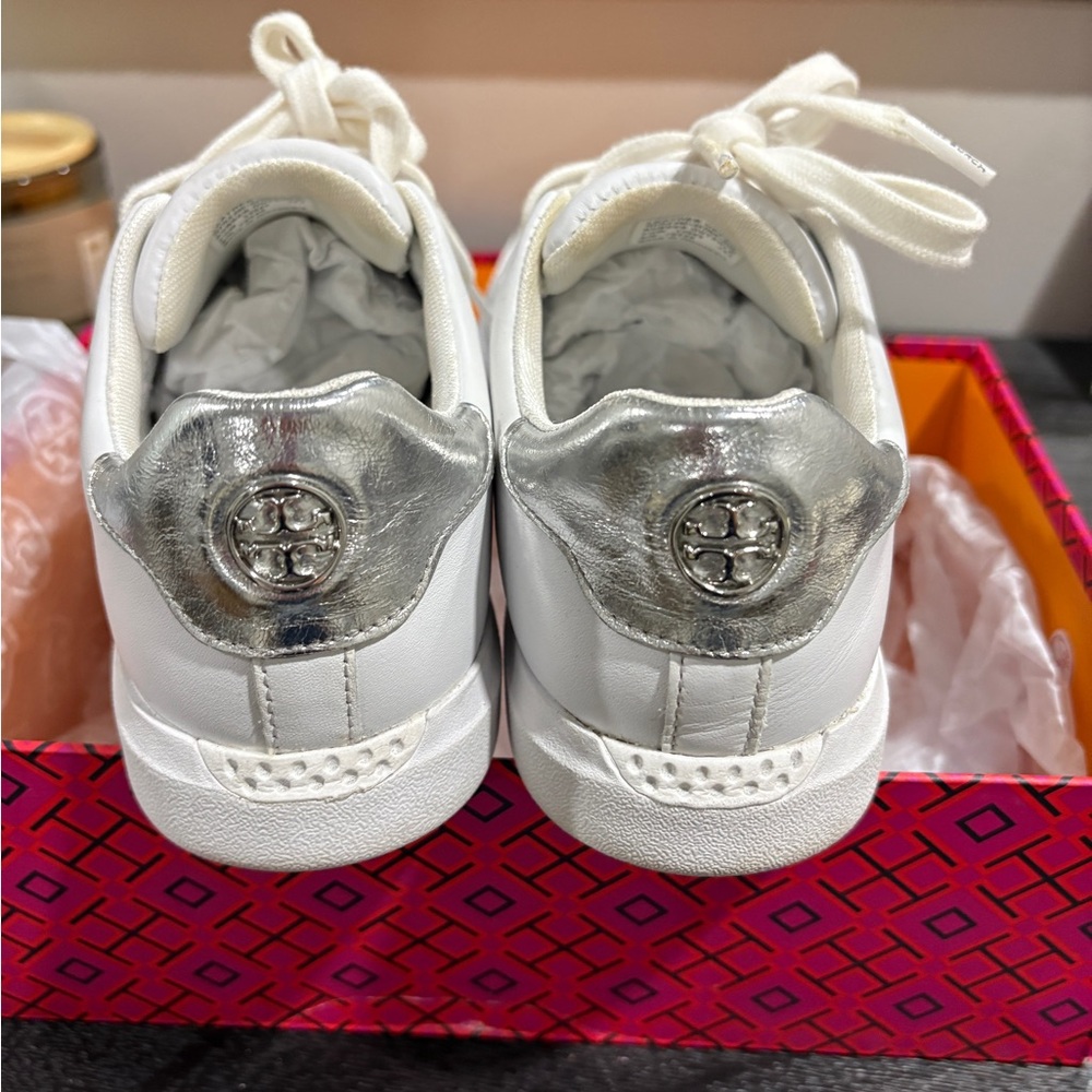 Tory Burch Titanium White Silver Sneakers - Picture 7 of 10